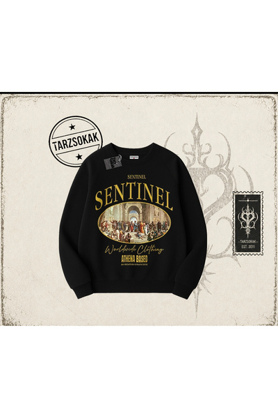 Tarzsokak Unisex Sentinel Oversize unisex majica sa okruglim izrezom, bela