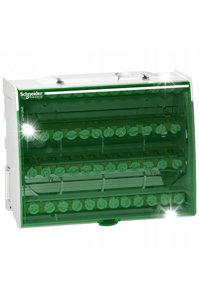 Schneider Electric 4 poli 125A 440V AC 4x12 găuri Bloc de distribuție ACTI9 S...