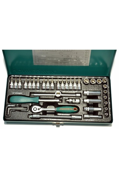 Jonnesway Set de capete de cheie cu clichet 1/4 " 41 CZ. TORX IMBUS HEX