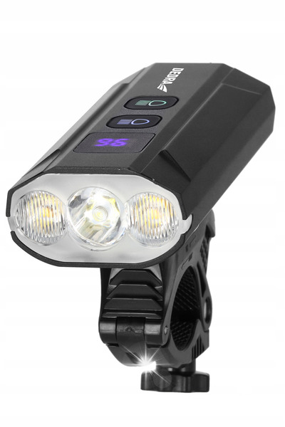 NO BRAND Lumină frontală puternică pentru bicicletă, LED 1200lm, Power Bank 5...