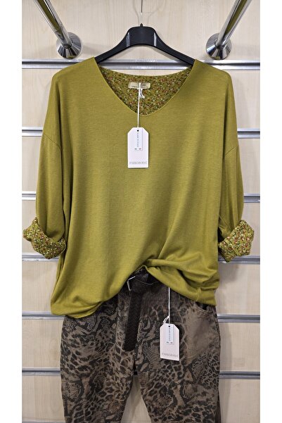 Park Moda Italian Blouse with Floral Pattern and Soft Texture