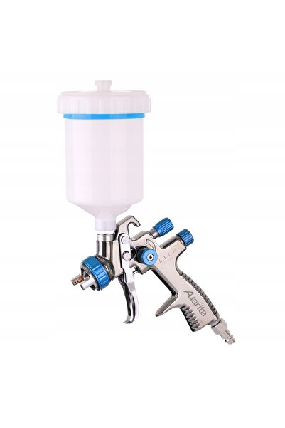AUARİTA Pistol de vopsit cu 2 duze LVLP 1.4+1.3mm, rezervor de 600ml