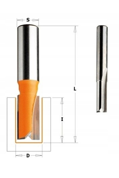 CMT Freză dreaptă pentru lemn HM, coadă de 10mm, 8mm RH 912.100.11