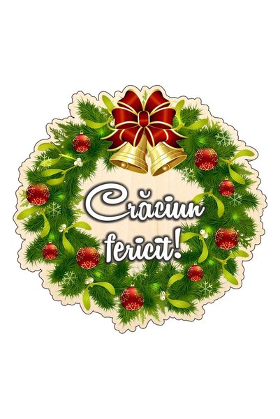 OEM Coroniță de Crăciun pentru ușă, Multicoloră, 38×34 cm, CUUV005