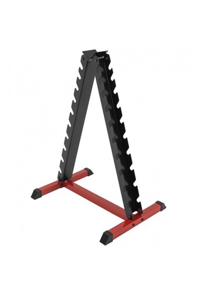 Gorilla Sports Suport pentru gantere fixe, Negru/Rosu