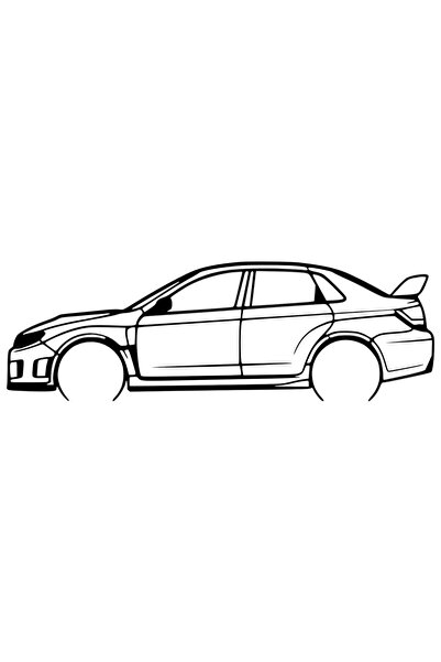 OEM Decorație Subaru WRX STI 2011 – Siluetă 3D, design auto minimalist