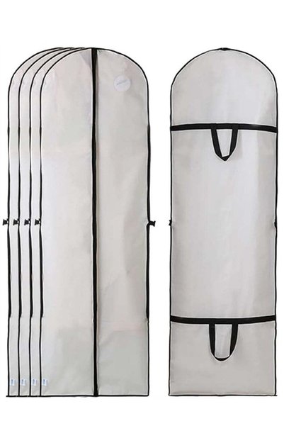 Generic 5 Pack Clothes Dust Cover, Hanging Closet Organizers Wedding Gown Cov...