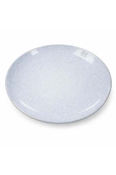 Generic Dotted Blue Ceramic Dinner Plate – Round Speckled Serving Plate for P...