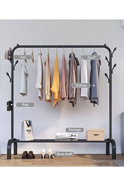 Generic Cloth rack cloth stand Clothes Hanger Stand Clothes Dryer Rail with 8...