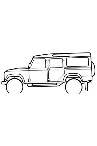 OEM Decorațiune Land Rover Defender – Siluetă 3D, design auto minimalist