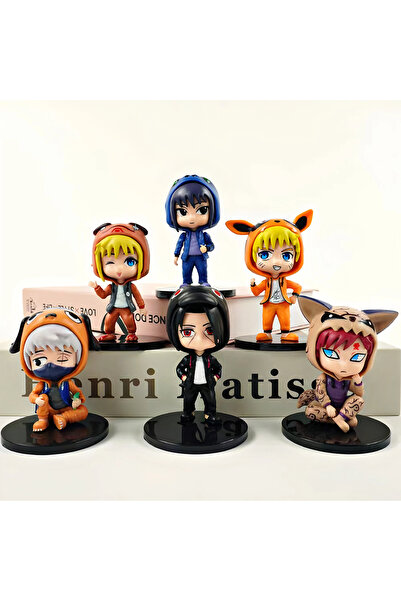 DEK Naruto Shippuden Anime Kapüşonlu Chibi Figür 1 Adet Blind Box– 6 Farklı K...