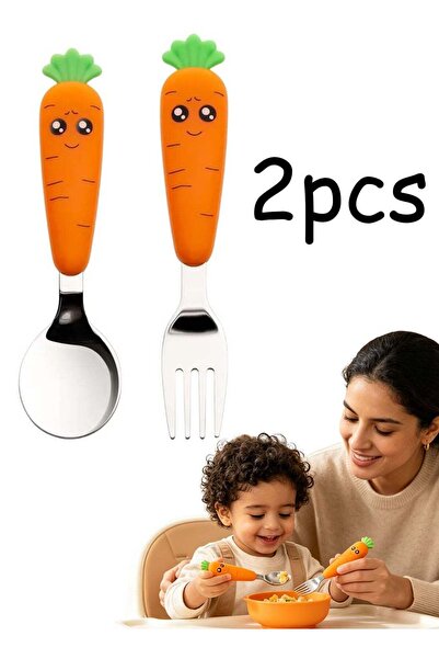 Generic Toddler Utensils with Case - Stainless Steel Self-Feeding Kids Spoons...