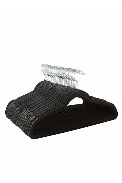 Generic 30-Pack Non-Slip Velvet Hangers Black, Slim Space-Saving Clothes Hang...