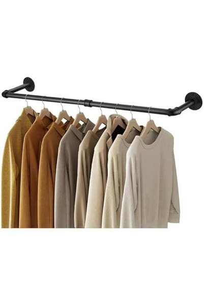 Generic Clothes Rack, 36.4 Inch Industrial Pipe Wall Mounted Garment Rack, Sp...