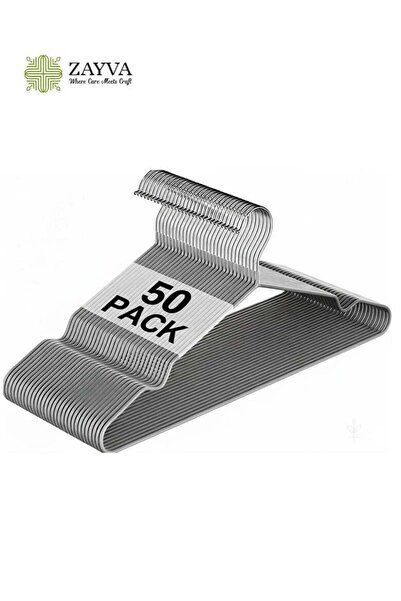 Generic 50-Piece Cloth Hangers Sturdy Non-Slip Flocking Cloth Hanger for Clot...