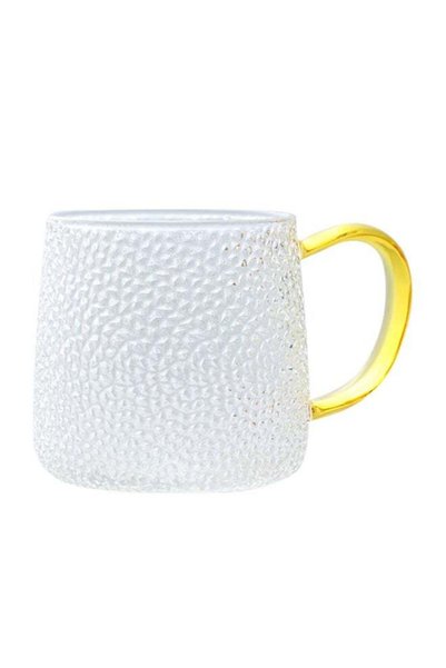 Generic Hammer Glass Water Cup With Handle Clear