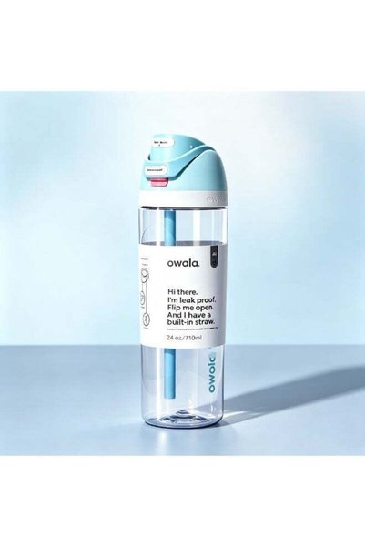 Generic Owala FreeSip Clear Tritan Plastic Water Bottle with Straw, BPA-Free ...