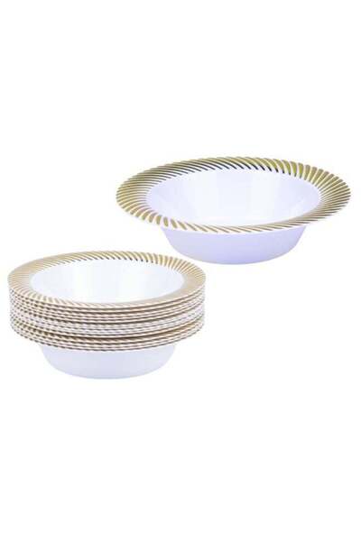 Generic Sunny Premium Spiral Plastic Bowls Pack of 10 | Party & Super Bowl Se...