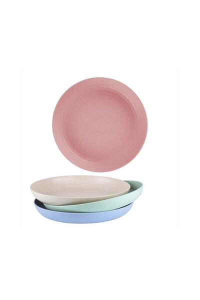 Generic Dinner Plates Set 4 Pack 8" Plastic Unbreakable Plates Set for Family...