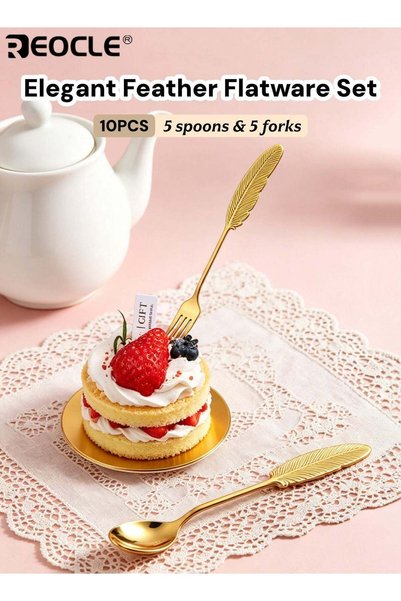 Generic 10PCS Stainless Steel Mini Demitasse Espresso Coffee Spoons and Forks...