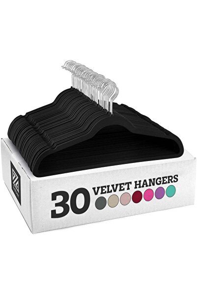 Generic 30Pcs Non Slip Felt Hangers Space Saving Clothes Hanger Velvet Hanger...