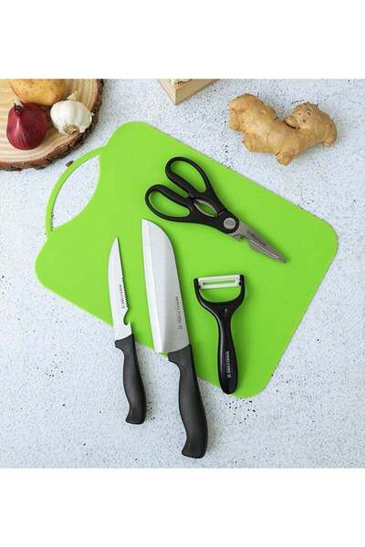 Generic 5-Piece Stainless Steel Kitchen Gadget Set Includes 2 Knife Set 1xPee...
