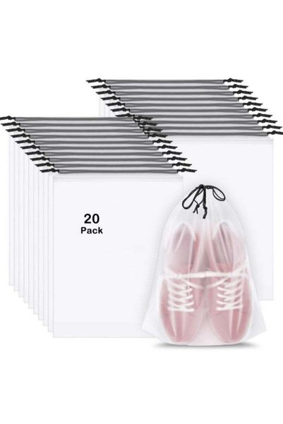 Generic 20Pcs Multi-Purpose Drawstring Storage Bags , Transparent Shoe Bags F...