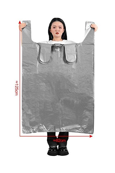 Generic 10-Pack Extra Large Thickened Storage Bags - Grey Plastic Vest-Style ...