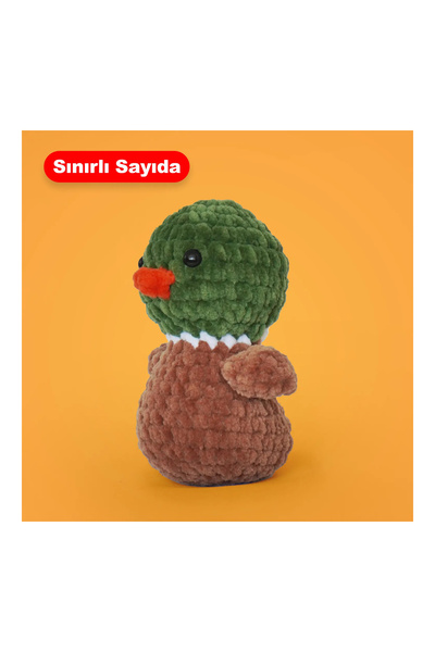 Amigurumi Tığ İşi Başlangıç Kiti Ördek Video Anlatımlı Örgü Oyuncak Seti Yerli Üretim