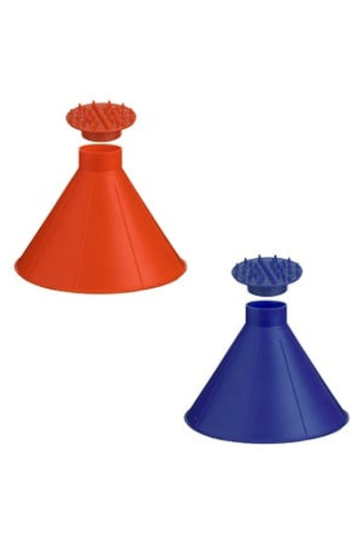 OEM Palnie & Racleta Zapada 2 in 1 din Plastic Albastru Rosu 14x10.5cm