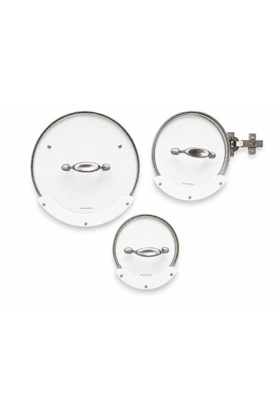 OEM Set de 3 suporturi pentru capace de oale, organizatoare de depozitare, cu...
