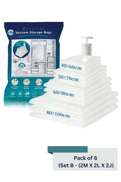 Generic Casilda Space Saver Vacuum Storage Bags with Hand Pump, Vacuum bag Re...