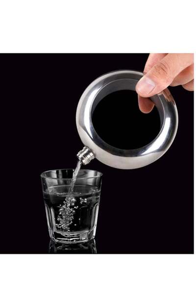 Generic Hip Flask Portable Bangle Hip Flask with Crystal Lid for Men Women 3....