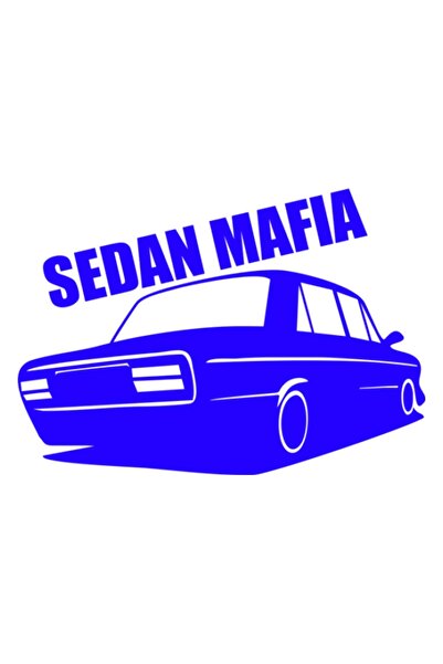 OEM Autocolant auto  "Sedan mafia ", 10cm, Albastru