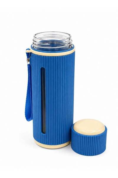 Generic Glass Water Bottle with Protective Sleeve & Carry Loop | Leak Proof R...