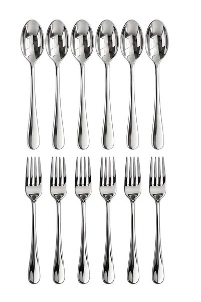 Generic Feelings Stainless Steel Cutlery Set, 12 Pieces – 6 Dinner Forks & 6 ...