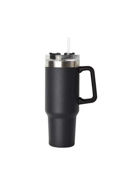 Generic Tumbler Mug 1200ml Stainless Steel with Handle Lid & Straw Vacuum Ins...
