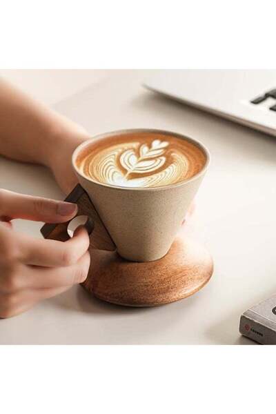 Generic 1 Set Creative Handmade Coffee Cup Ceramic Set, Exquisite Coffee Cup,...