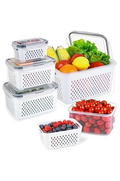 Generic 4 PCS Fruit Storage Containers for Fridge - Fruit Containers for Refr...