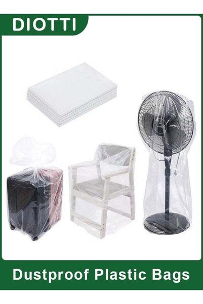 Generic 5 PCS Extra Large Clear Plastic Bags, Dustproof Plastic Bags Packagin...