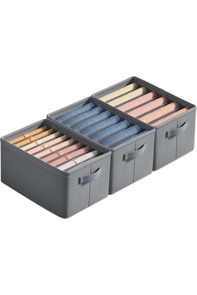 Generic 3 Pack Wardrobe Organizer, Foldable Jeans Drawer Closet Organizer, Fa...