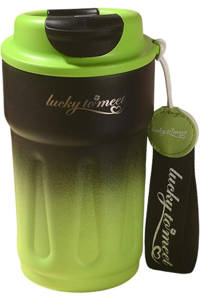Generic 14 oz Green Stainless Steel Insulated Coffee Mug,Double-Wall Vacuum T...