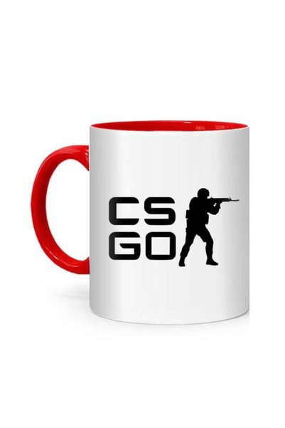 Generic Counter Strike Printed Mug White/Red 10cm