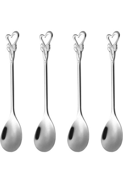 Generic 4 pcs Coffee Spoons,Steel Teaspoons Small Cute for Stirring Espresso ...