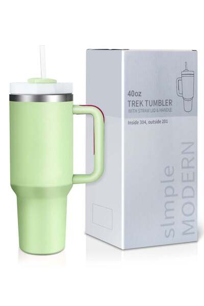 Generic SINCHER Car Mug, 40 oz Travel Mug with Handle, Straw Lid Mug with Lid...