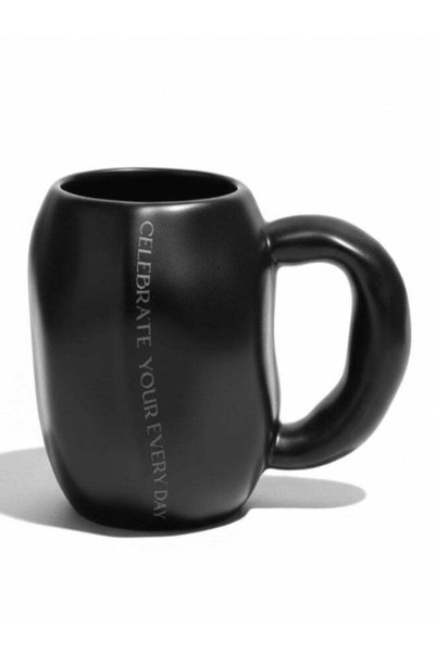 Generic AKDC Inspirational Ceramic Mug 400 ml, Matte Black Finish with Celebr...