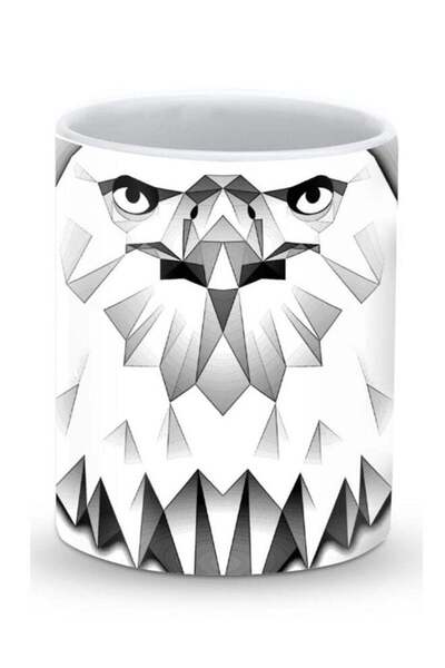 Generic Premium Poly Eagle Designer Mug White/Grey
