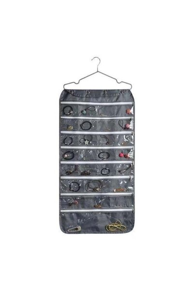 Generic 80 Zippered Pockets Hanging Jewelry Organizer for Holding Jewelries D...