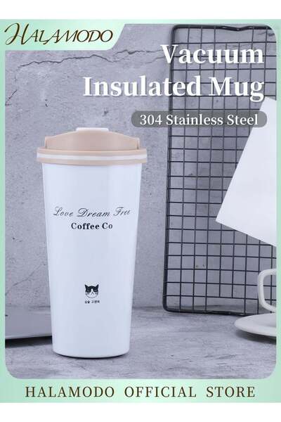 Generic Jipush Stainless Steel Double Wall Thermal Cup White 500ml