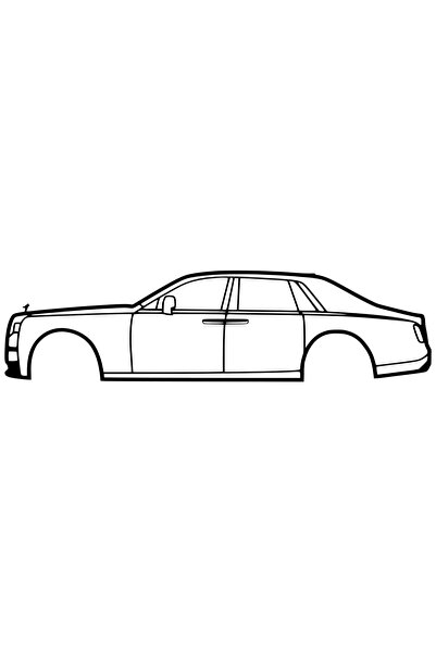 OEM Decorație Rolls Royce Phantom – Siluetă 3D, design auto minimalist